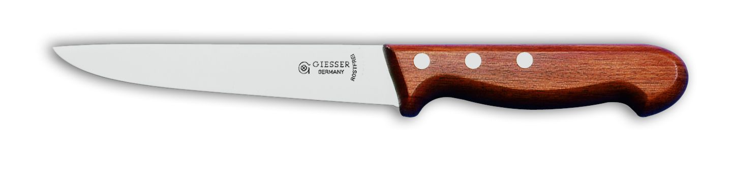 Нож разделочный 3000 с деревянной рукояткой, 13 см,  черная рукоятка