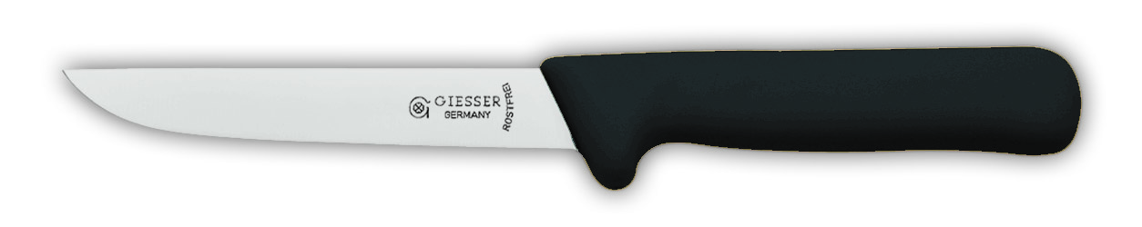 Нож разделочный 3169  с прямой рукояткой, 16 см,  черная рукоятка