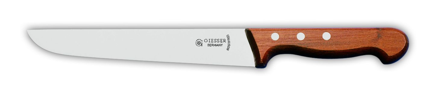 Нож разделочный 4020  с деревянной ручкой, 30 см,  черная рукоятка