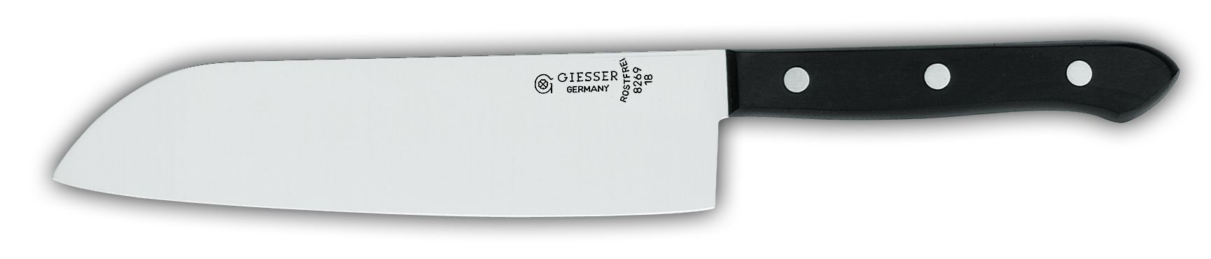 Нож сантоку 8269p, 18 см,  черная рукоятка