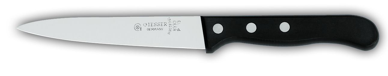 Нож кухонный 8330p  рукоятка из РОМ, 15 см,  черная рукоятка