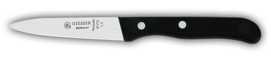 Нож овощной 8310 8,5 cm, 8.5 см,  черная рукоятка