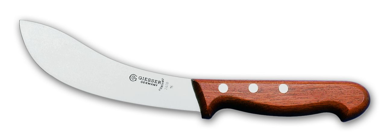 Нож разделочный 2400  с деревянной рукояткой, 16 см,  черная рукоятка