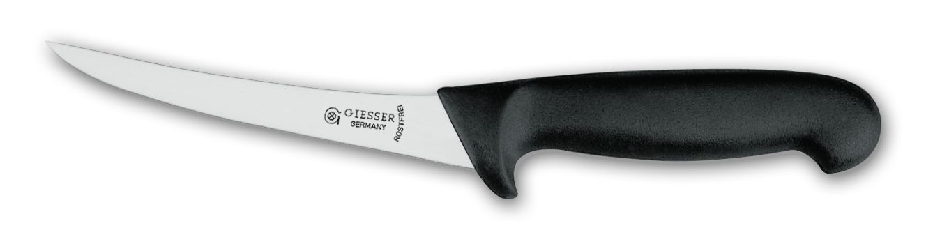 Нож разделочный для мяса 15 см с черной рукояткой