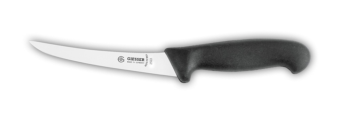 Нож обвалочный для мяса 15 см, 2513, 13 см,  черная рукоятка