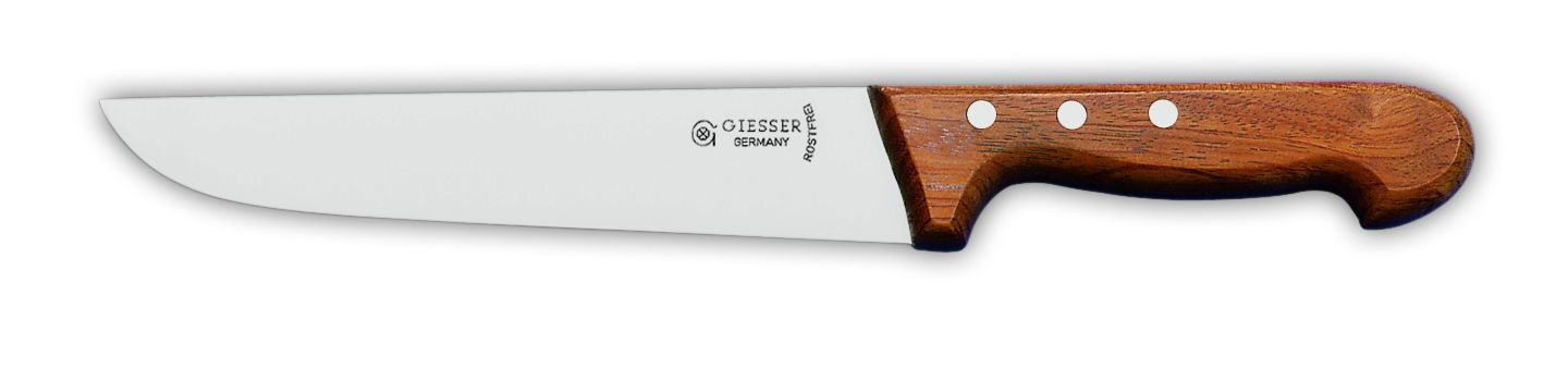 Нож обвалочно-разделочный 4000 широкий с деревянной ручкой, 30 см,  черная рукоятка